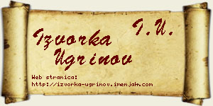 Izvorka Ugrinov vizit kartica